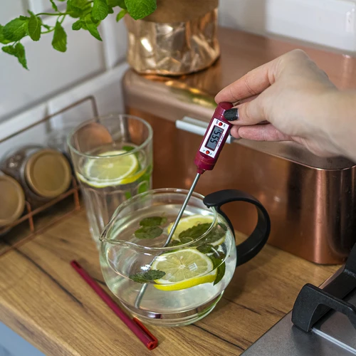 Termometru culinar electronic, LCD (-20°C până la +250°C), roșu - 7