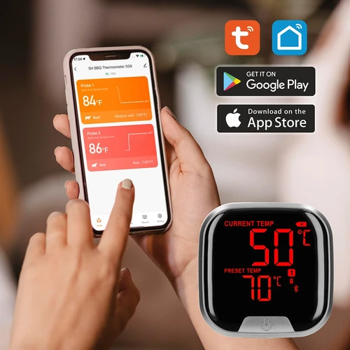 Termometru de bucătărie cu Bluetooth, 2 sonde - 14