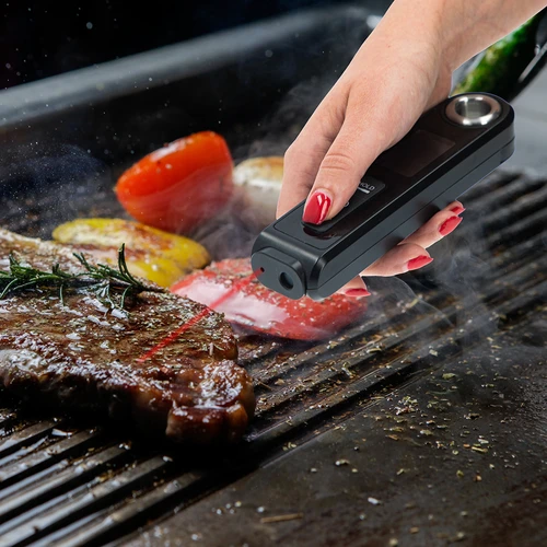 Termometru de bucătărie cu infraroșu, compact, cu sondă pliabilă - 14