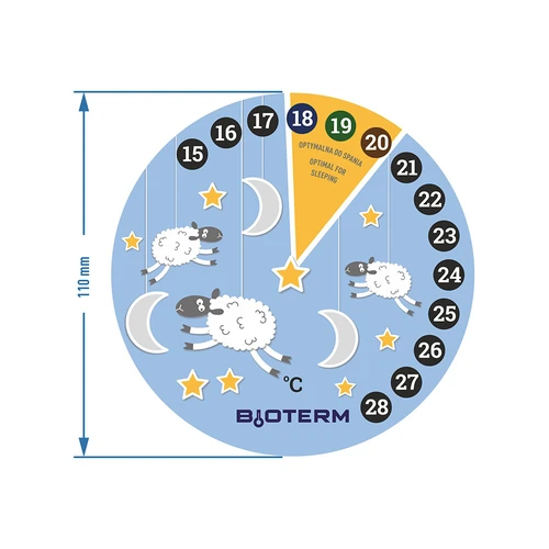Termometru de cameră, cu cristale lichide, pentru copii Ø 11cm - 2