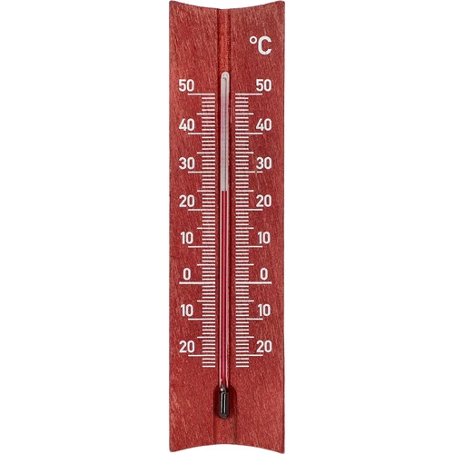 Termometru de cameră din lemn (-20 la +50°C), culoare mahon, 15 cm