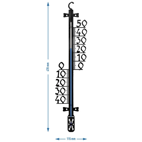 Termometru de grădină (-40 la +50°C), 47cm - 3
