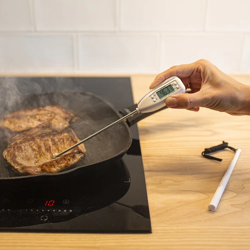 Termometru electronic de bucătărie (-50°C până la +300°C) cu carcasă, alb - 4