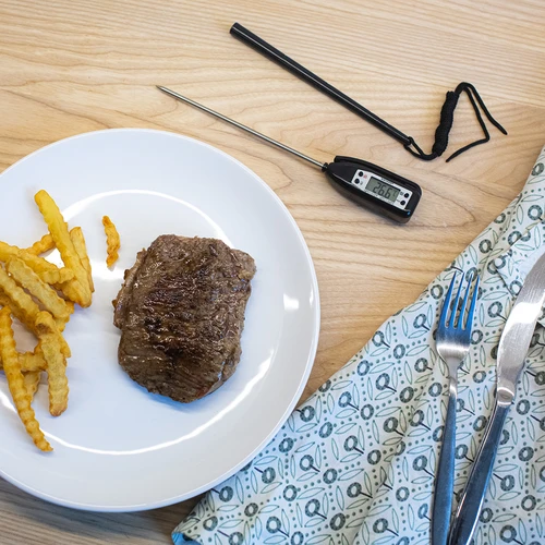 Termometru electronic de bucătărie (-50°C până la +300°C) cu etui, negru - 5