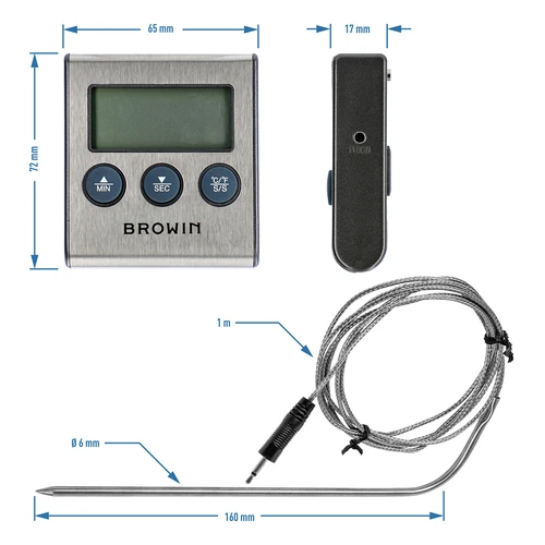 Termometru electronic de bucătărie cu sondă (0°C până la 250°C) - 9