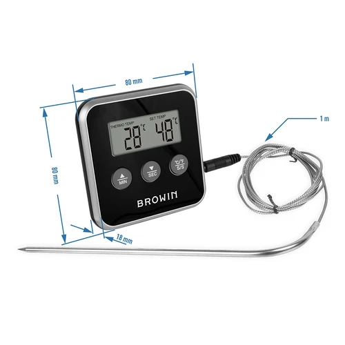 Termometru electronic de bucătărie cu sondă (0°C până la 250°C) mix - 4