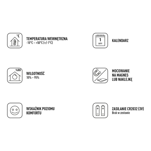 Termometru electronic de cameră, alb - 8