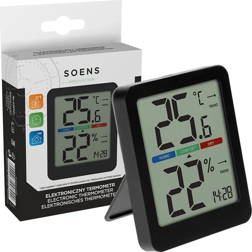 Termometru electronic de cameră, negru - 8