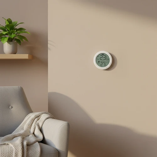 Termometru electronic Soens – cu senzor extern, rotund, alb - 8