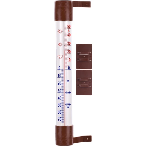 Termometru exterior maro (-60°C până la +50°C) 23cm