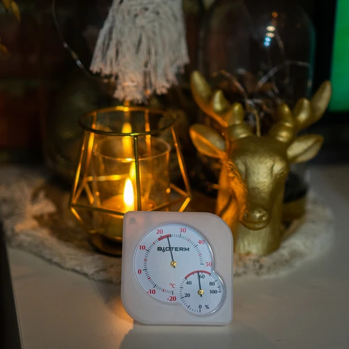 Termometru interior bimetalic cu higrometru (-20 la +50°C), alb - 5