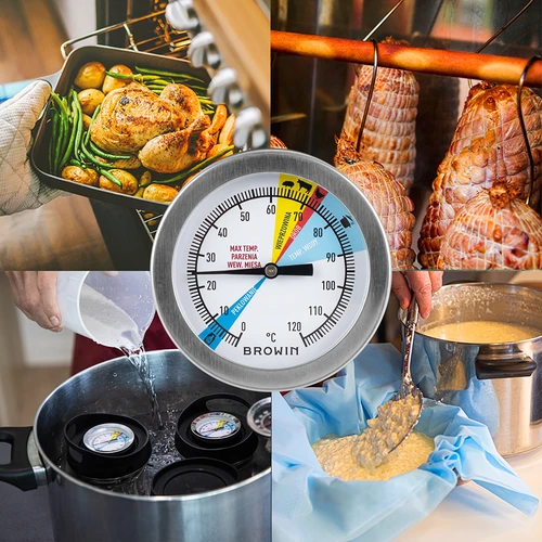 Termometru pentru șuncar 1,5kg și 3kg (0°C până la +120°C) 12,5cm - 6