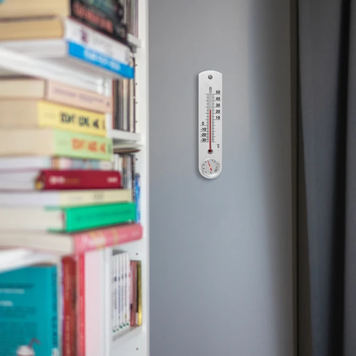 Termometru universal argintiu cu higrometru (-30°C până la +50°C) 25cm - 6