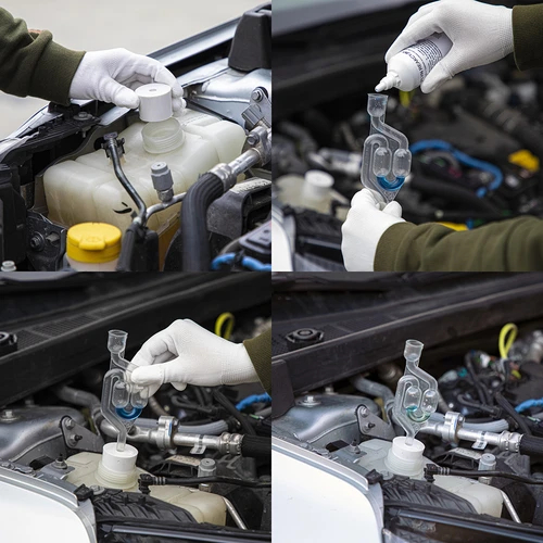 Tester garnitură sub chiulasă - 6 adaptoare, 100 ml lichid - 5