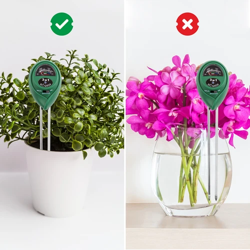 Tester substrat 3 în 1 - pH, umiditate, insolație - 10