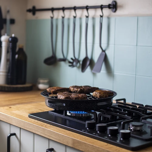 Tigaie pentru grill cu grătar - 4