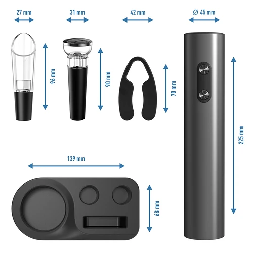 Tirbușon electric cu accesorii pentru vin - 6