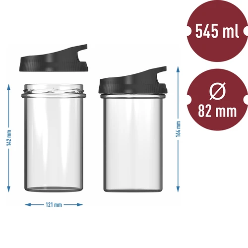 Șuncar din sticlă - set DUO, pentru 2 x 450 g - 11
