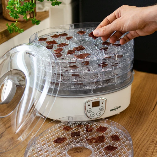 Uscător pentru ciuperci, fructe, legume și ierburi cu reglare temp, 240W, transparent - 17