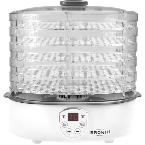 Uscător pentru ciuperci, fructe, legume și ierburi cu reglare temp, 240W, transparent - 2