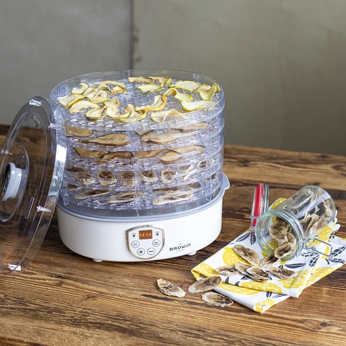 Uscător pentru ciuperci, fructe, legume și ierburi cu reglare temp, 240W, transparent - 12