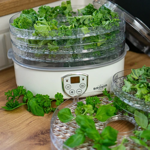 Uscător pentru ciuperci, fructe, legume și ierburi cu reglare temp, 240W, transparent - 13