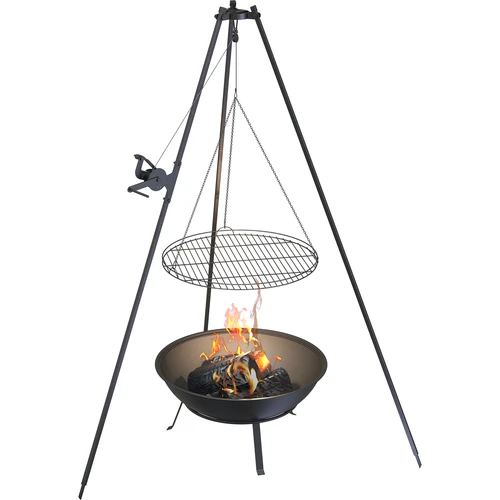 Vatră de grădină cu grătar, Ø55 cm, rotundă, tip bol - 7