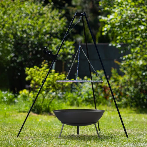 Vatră de grădină cu grătar, Ø55 cm, rotundă, tip bol - 10