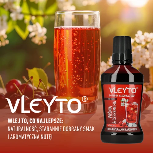 VLEYTO Cireș & Cireș negru – esență aromatică cu arome naturale, 250 ml - 6