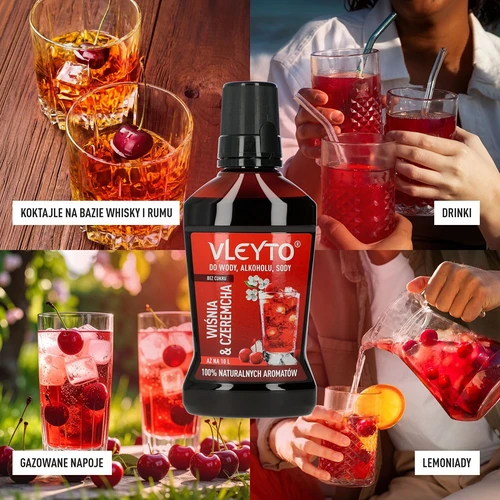 VLEYTO Cireș & Cireș negru – esență aromatică cu arome naturale, 250 ml - 7