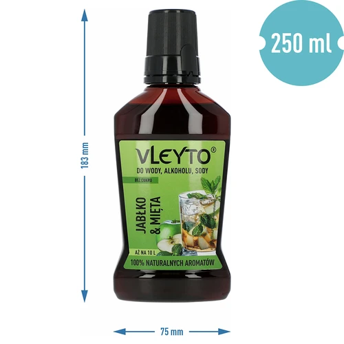 VLEYTO Mentă & Măr – esență aromatică cu arome naturale, 250 ml - 5
