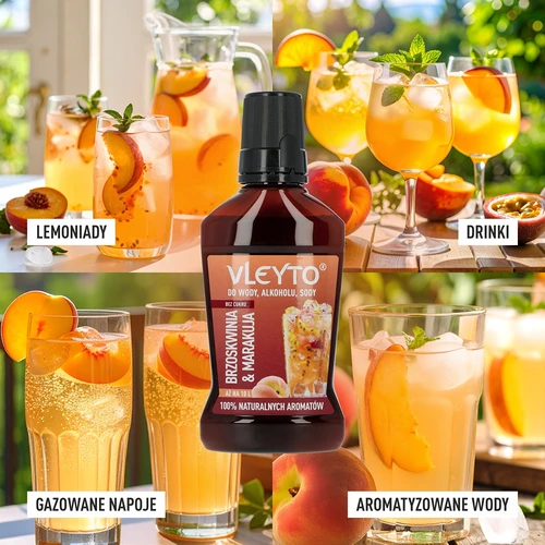 VLEYTO Piersică & Fructul Pasiunii – esență aromatică cu arome naturale, 250 ml - 7