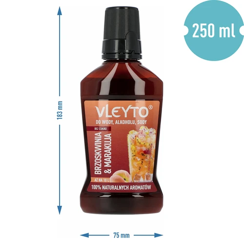 VLEYTO Piersică & Fructul Pasiunii – esență aromatică cu arome naturale, 250 ml - 5