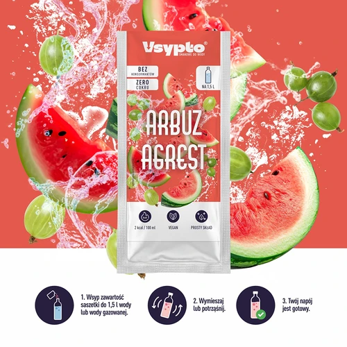 VSYPTO, aromă Pepene roșu & Agrișe, 9 g - 5