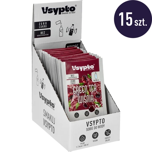 Vsypto Ceai Verde Vișină - set 15x3g - 2