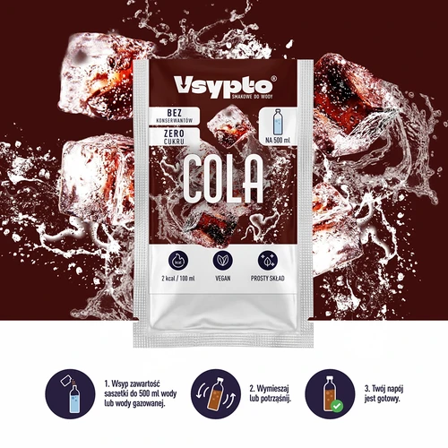 VSYPTO cu aromă de cola – pudră aromată pentru apă, 3 g - 5