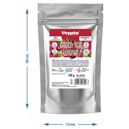 VSYPTO cu aromă de Green Tea & Vișină, 100 g - 5