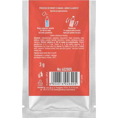 VSYPTO cu aromă de pepene roșu și agrișe, 3 g - 3