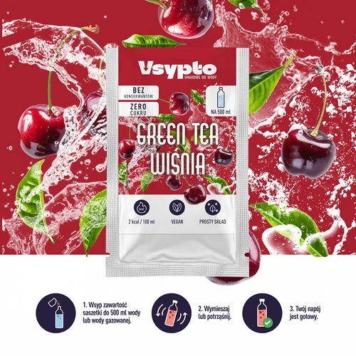 VSYPTO cu aromă Green Tea Vișină, 3 g - 5