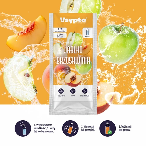 Vsypto cu gust de măr și piersică, 9g - 5