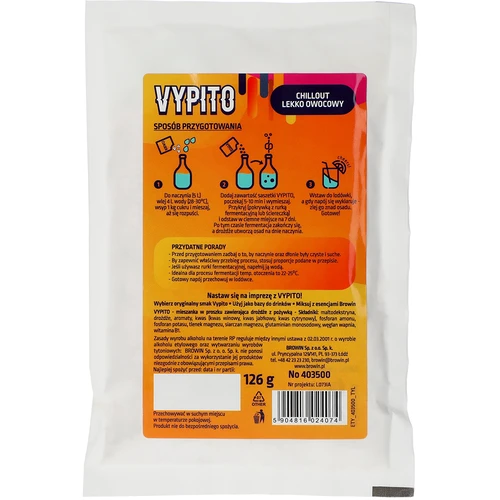 VYPITO 12%, plic pentru 18 băuturi - Chillout ușor fructat, 126 g - 2