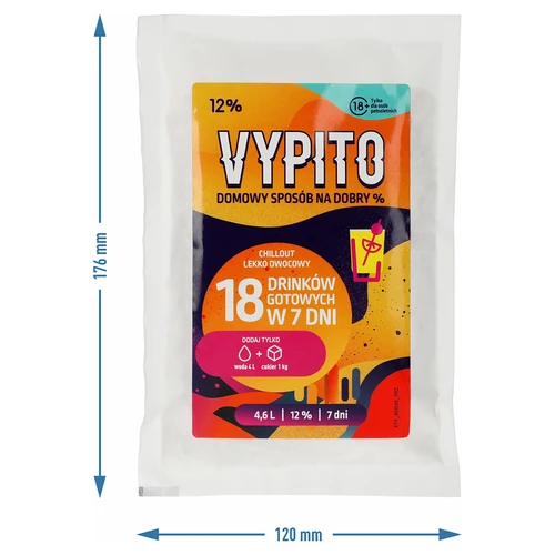 VYPITO 12%, plic pentru 18 băuturi - Chillout ușor fructat, 126 g - 4