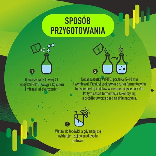VYPITO 12%, plic pentru 18 băuturi - Energy drink, 126 g - 5