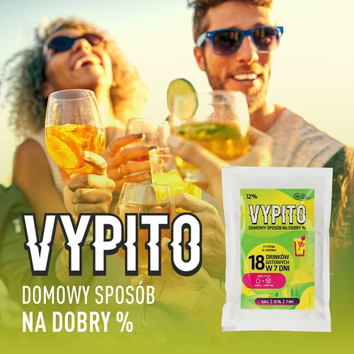 VYPITO 12%, plic pentru 18 băuturi - Lămâie & lime, 126 g - 6