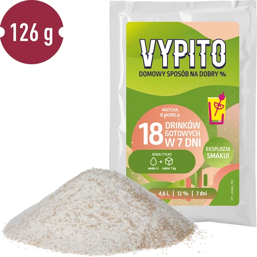 VYPITO 12%, plic pentru 18 cocktailuri - Matcha-Caise, 126 g - 3