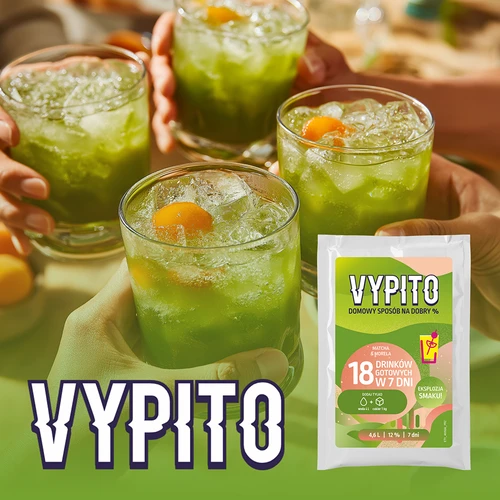 VYPITO 12%, plic pentru 18 cocktailuri - Matcha-Caise, 126 g - 6