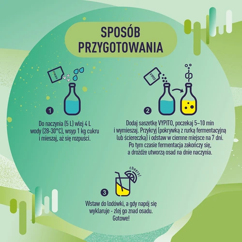 VYPITO 12%, plic pentru 18 cocktailuri – Mentă-Limetă, 126 g - 5