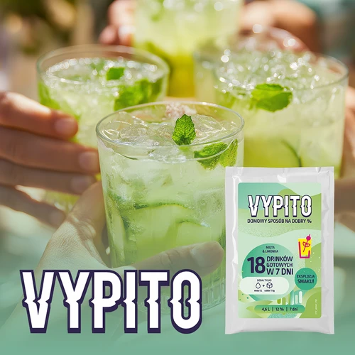 VYPITO 12%, plic pentru 18 cocktailuri – Mentă-Limetă, 126 g - 6