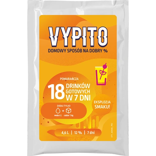 VYPITO 12%, plic pentru 18 cocktailuri - Portocală, 126 g
