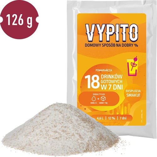 VYPITO 12%, plic pentru 18 cocktailuri - Portocală, 126 g - 3